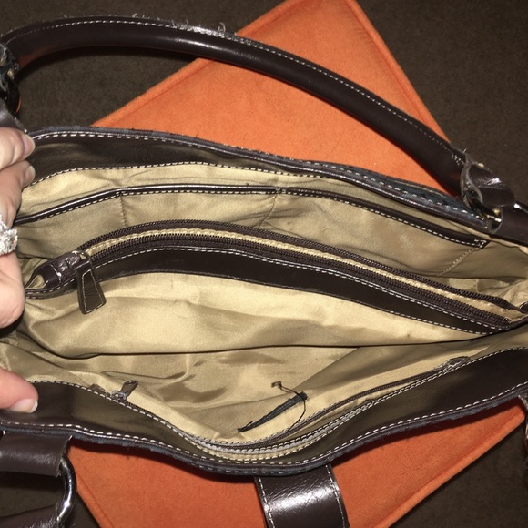 Black and Blue Square Print Handbag Purse - Picture 4 of 5